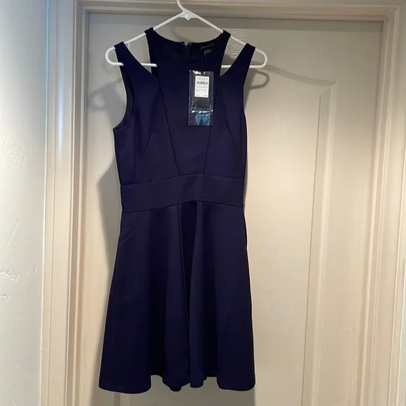 Brand new Armani Exchange Evening Blue Dress - Textured Fit and Flare Brand new Armani Exchange Evening Blue Dress - Textured Fit and Flare